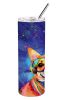 Chihuahua Hippie Dawg Stainless Steel Skinny Tumbler Vacuum Double Walled Reusable Insulated Tumbler Travel Cup for Coffee Cocktails Gift with Lid