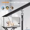 Professional Electric Dog Grooming Table - Heavy Duty, Height Adjustable Pet Grooming Table w/Leveling Wheels, Dog Grooming Arm